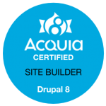Drupal 8 Certified Site Builder creadential logo